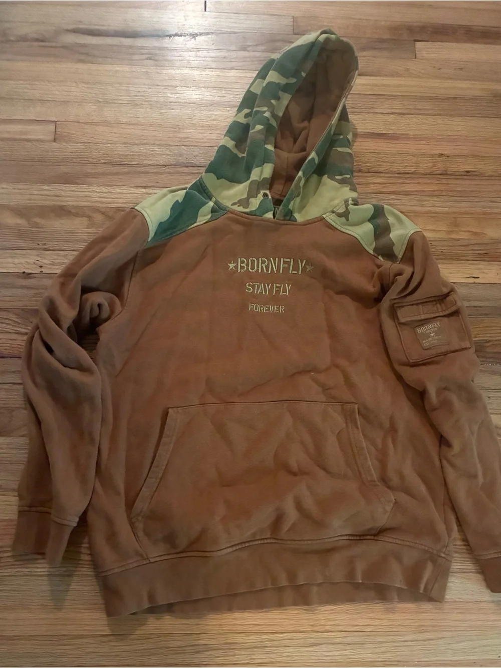 Born Fly Brown & Camo Hoodie - 